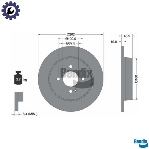 Brake disc bds1384 for - brake,