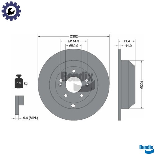 Brake disc bds1472 - brake, for