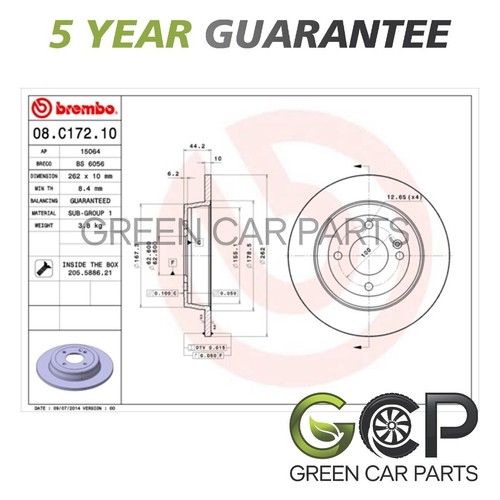 Brake discs rear gcp fits - brake,