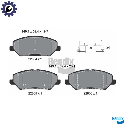 Brake pad set - brake,