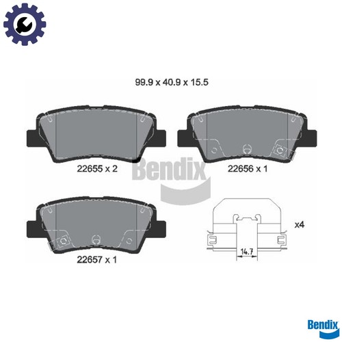 Brake pad set - pad, disc