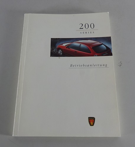 Operating manual rover 214 - operating,