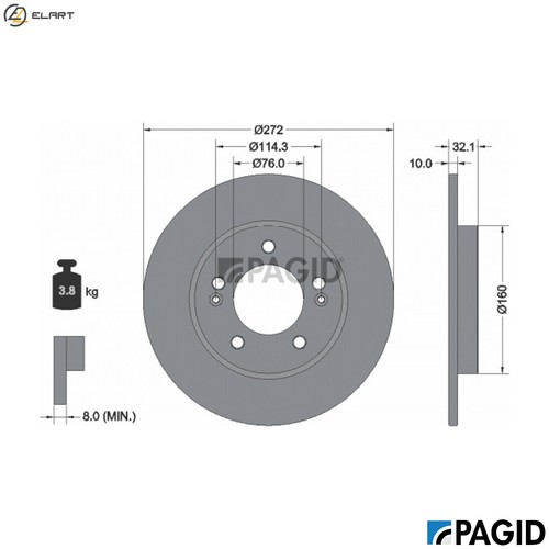 Brake disc 55917nc for - brake,