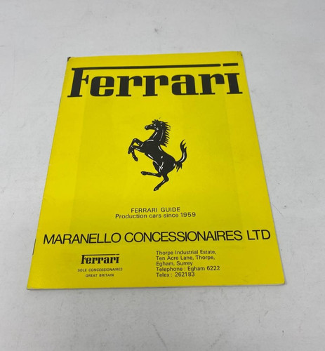 Ferrari guide 1978 production - guide,