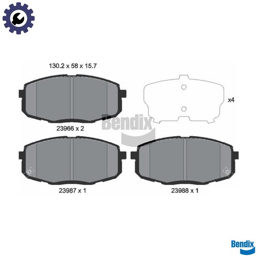 Brake pad set - set, disc
