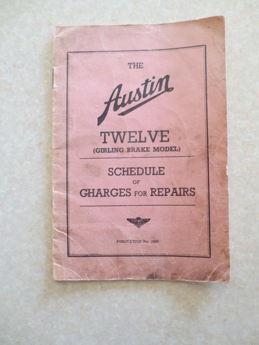 1930s austin twelve girling - austin,