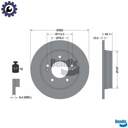Brake disc bds1341 for - 2x,