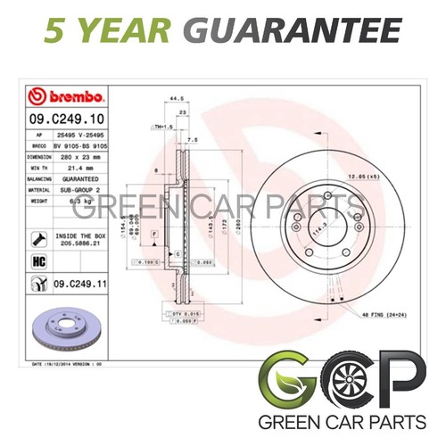 Brake discs front gcp fits - brake,