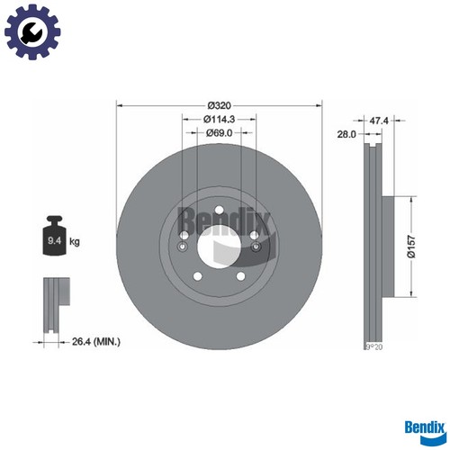 Brake disc bds1479hc - brake,