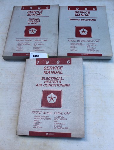 1986 chrysler service - 1986,