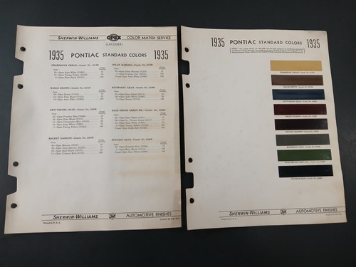 1935 pontiac car paint - 1935, color