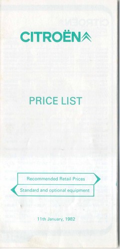 Original price list - original,