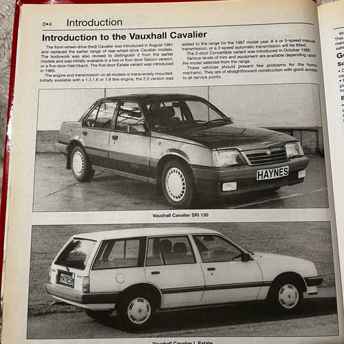 Haynes vauxhall cavalier - haynes,