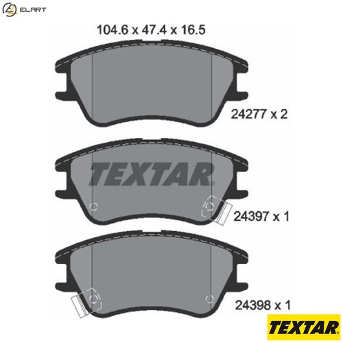 Brake pad set disc - brake,