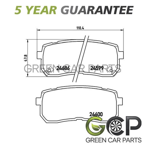 Brake pads set rear gcp - pads,