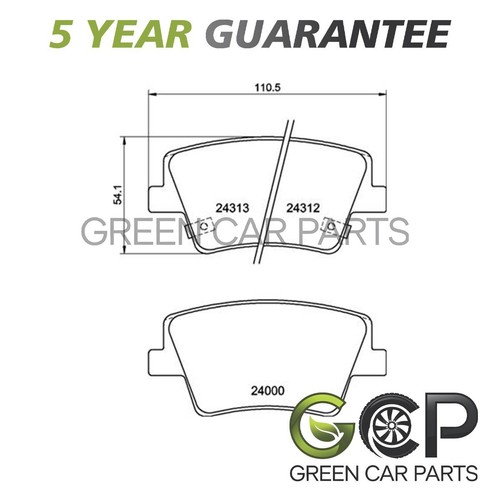 Brake pads set - pads, fits