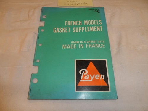 Payen gasket catalogue french - gasket,