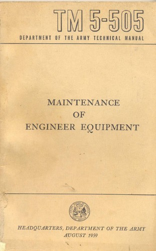 Tm5 505 maintenance engineer - tm5-505,