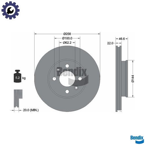 Brake disc bds1316 for - 2x,